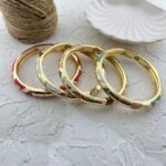 دستبند زنانه بنگل مدل میناکاری B5146