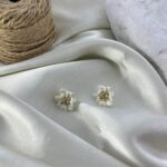 گوشواره زنانه میناکاری مدل گل کد E6407