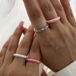 انگشتر میناکاری طرح قلب کد N1022
