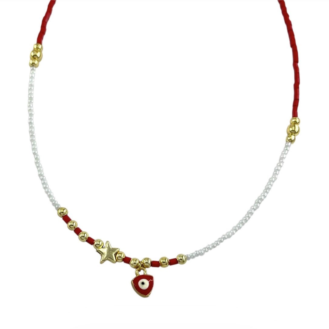 گردنبند-زنانه-مهره-ای-تابستانی-مدل-ستاره-کد-N5262-1 گردنبند زنانه مهره ای تابستانی مدل ستاره کد N5262