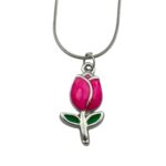 گردنبند زنانه مدل گل لاله کد N5009