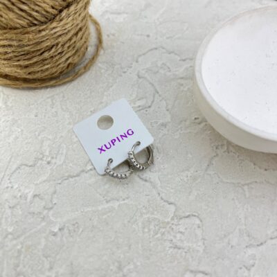 گوشواره زنانه ژوپینگ مدل گل جواهری کد E6308