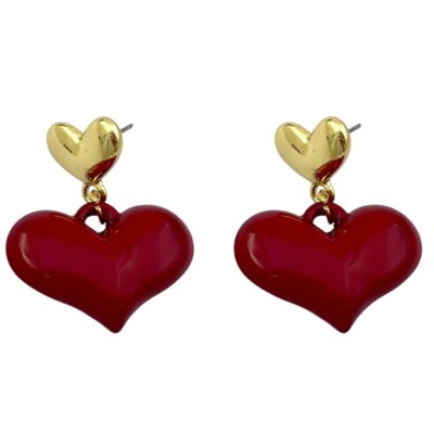 گوشواره زنانه مدل قلب کد E6109