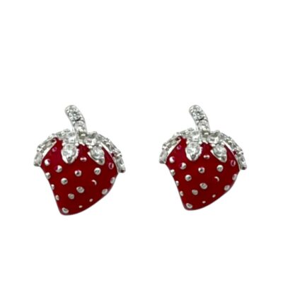 گوشواره زنانه ژوپینگ مدل توت فرنگی کد E6022