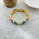 دستبند زنانه بنگل مدل میناکاری B5229