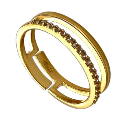 انگشتر زنانه مدل دو حلقه کد R4869