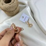 گوشواره زنانه ژوپینگ مدل گره ای کد E6495