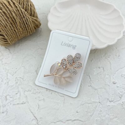 گل سینه زنانه مدل برگ کد G4073