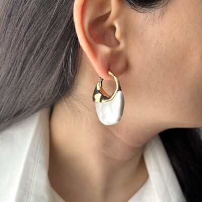 گوشواره مروارید باروک کد E1026