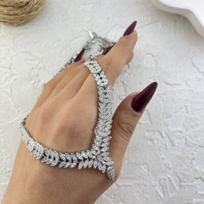 نیم ست زنانه مدل جواهری کد M4368