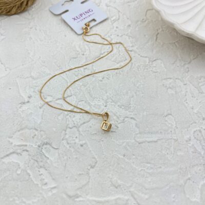 گردنبند زنانه ژوپینگ مدل مکعب کد N5046