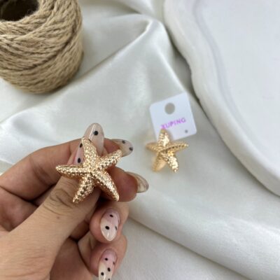 گوشواره زنانه ژوپینگ مدل ستاره دریایی کد E6503