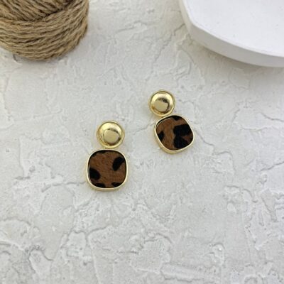 گوشواره زنانه مدل پلنگی کد E6128