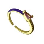 انگشتر زنانه مدل میناکاری رنگی کد R4975