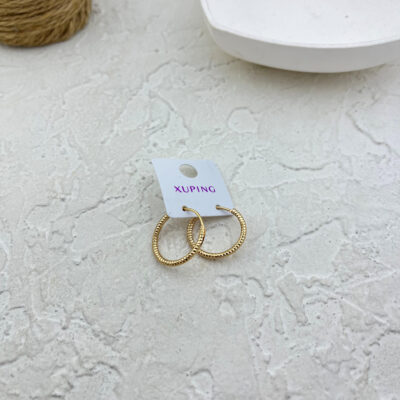 گوشواره زنانه ژوپینگ مدل حلقه ای کد E6195