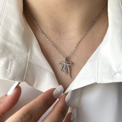 گردنبند زنانه مدل پاپیون کد N1007