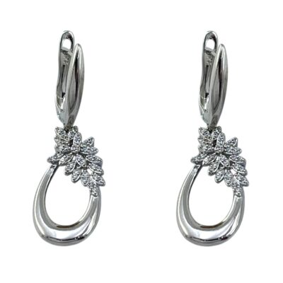 گوشواره زنانه ژوپینگ مدل گل جواهری کد E6279