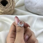 پیرسینگ گوشو زنانه مدل نگین جواهری کد P4908