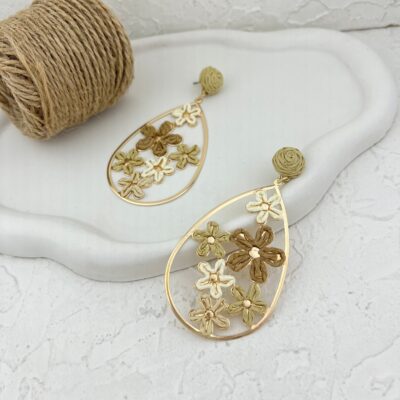 گوشواره زنانه مدل گل کد E5277