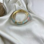 دستبند زنانه بنگل مدل میناکاری B5513