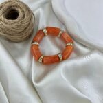 دستبند زنانه بنگل مدل رزین کد B5553