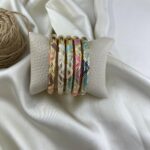 دستبند زنانه بنگل میناکاری کد B5514