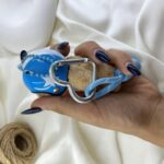 آویز کیف چارم بگ کلاه کاسکت خرس موتور سوار کد J4207