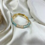 دستبند زنانه بنگل مدل میناکاری B5517