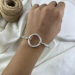 دستبند زنانه بنگل مدل دایره ای کد B5547