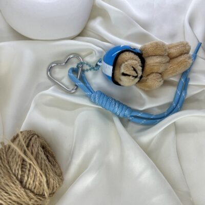 آویز کیف چارم بگ کلاه کاسکت خرس موتور سوار کد J4207
