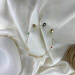 پابند زنانه تابستانی مهره ای مدل سکه چشم نظر کد A4651