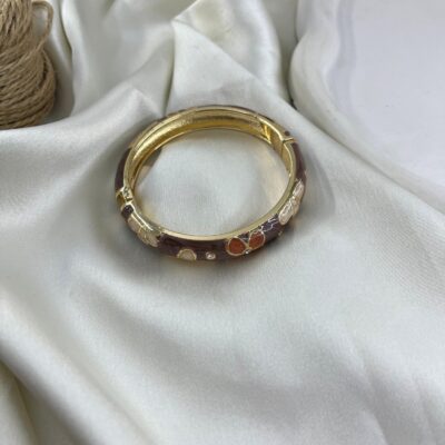 دستبند زنانه بنگل مدل میناکاری B5513