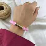 دستبند زنانه بنگل مدل رزین کد B5565
