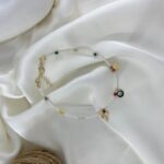 پابند زنانه تابستانی مهره ای مدل سکه چشم نظر کد A4652