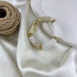 دستبند زنانه بنگل مدل رزین کد B5570