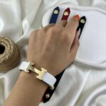 دستبند زنانه چرمی مدل هرمس کد B5536
