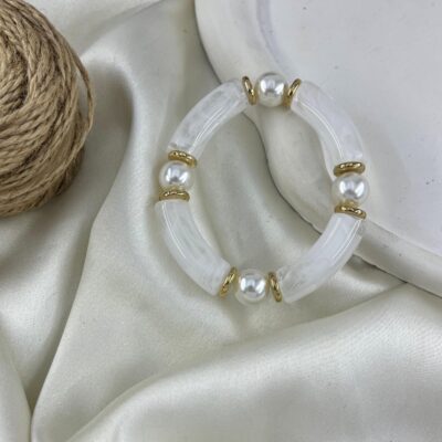 دستبند زنانه بنگل مدل رزین کد B5559