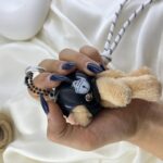 آویز کیف چارم بگ کلاه کاسکت خرس موتور سوار کد J4198