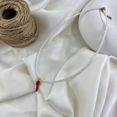 گردنبند زنانه مهره ای تابستانی مدل فلفل کد N5302
