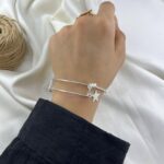 دستبند زنانه بنگل مینیمال مدل ستاره کد B5511