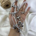 آویز کیف چارم بگ پاپیون مروارید کد J4205