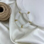 دستبند زنانه بنگل مدل رزین کد B5576