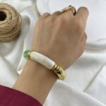دستبند زنانه بنگل مدل رزین کد B5558