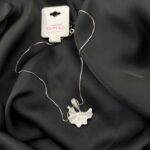 گردنبند زنانه ژوپینگ مدل گل نگین جواهری کد N5295