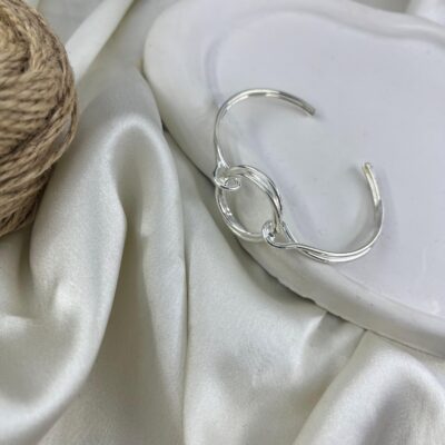 دستبند زنانه بنگل مدل دایره ای کد B5547