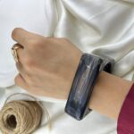 دستبند زنانه بنگل مدل رزین کد B5600