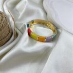 دستبند زنانه بنگل میناکاری کد B5519
