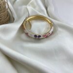 دستبند زنانه بنگل مدل میناکاری B5513
