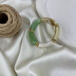 دستبند زنانه بنگل مدل رزین کد B5558