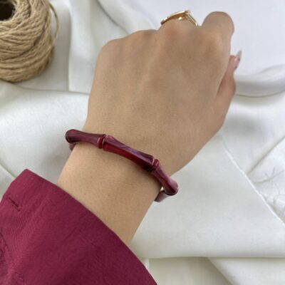 دستبند زنانه بنگل مدل رزین کد B5563